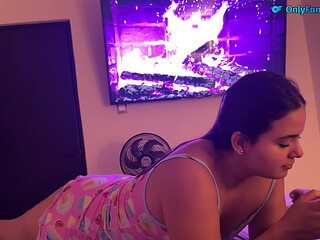 Best friend let me fuck your creamy pussy before we fuck