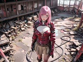Pink-haired Mech Warrior! the Cold Beauty of the Wasteland