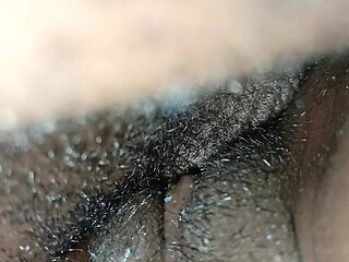 Big Boobs and Sweet Ebony Black Hairy Pussy Stepsister Share Bed with Stepbrother & Gets Hard Fucked at Night