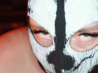 Ghost Sits on Your Face and Sucks Your Cock.