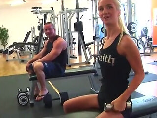 Fit Blonde Loves to Fuck in a Gym