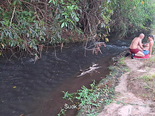 Strangers Are Caught Having Sex at the Waterfall.