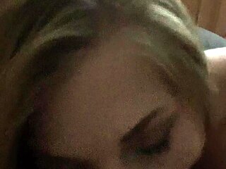 Amateur Bikini Babe in Blue is POV Blowjob Slut
