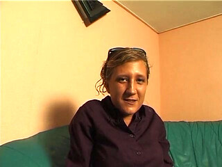 Small titted blonde rubs and fingers her pussy at the casting