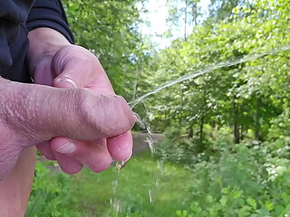 Holding his Dick During Pee and Wetting My Fingers Compilation 3 Videos