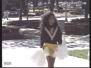 Black teen cheerleaders banged hard - DvD