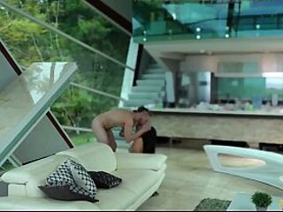 Amateur Asian GF gives sloppy blowjob then takes it in the ass
