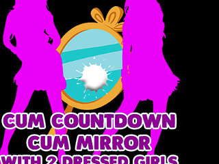 Cum Countdown Cum Mirrror with 2 Dressed Girls