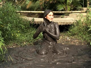 Hot Asian chick outdoor masturbation