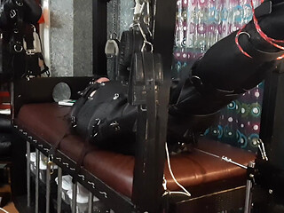 Leather Bondage and Machine Fuck by Mistress LDC