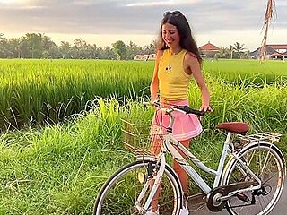 Teaching Cutie How To Ride A Bike And She Teaches Me How To Fuck All Night - Creampie