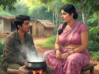 Horny Indian Aunty Gets Fucked in the Forest