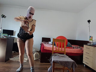 Sexy Wife with Hairy Pussy Dances Naked.