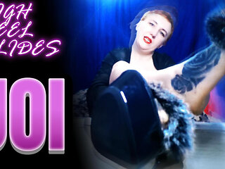 Lady Angela High Heel Slides Pixie Hair JOI