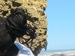 Ebony Teen Giving a Blowjob in Public