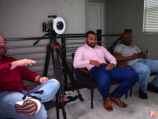 Cali Warms up Her Pussy for 2 BBC's at the Same Time