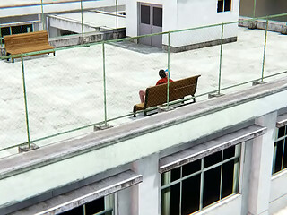Jinx Rips a Man'_s Cock in Public - LOL Jinx Park Bench handjob