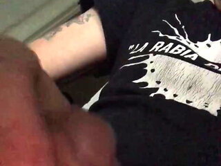 A handjob with a greasy and creamy squirt...