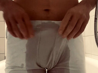 Piss and Cum in Underwear