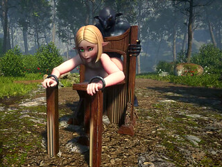 Gol 3D Blonde Elf Slave Banged by Many Goblins in the Forest