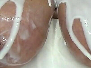 Milk Dripping From My Mature Hanging Boobs