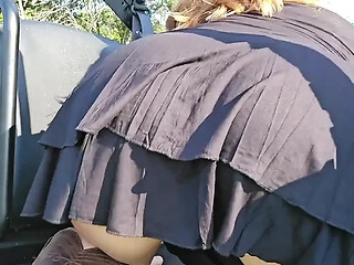 Redhead with big ass takes a dildo in her pussy and ass