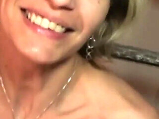 Two dick for skinny MILF