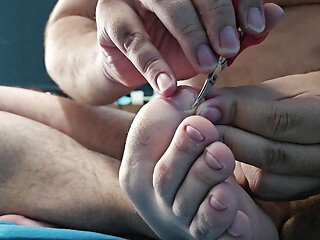 Cutting my nails while naked