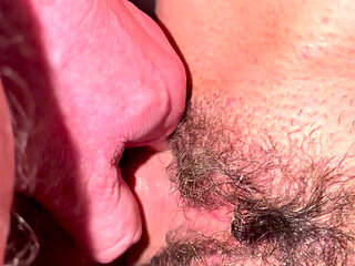 Horny cock rubbing and fucking my big hairy pussy with pissing and cumshot