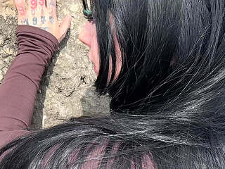 I Go with My Stepbrother to Spend the Day at the Beach and We End up Fucking Between the Rocks