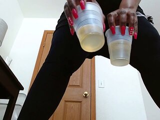 Ebony dominatrix, black domination, ebony pee