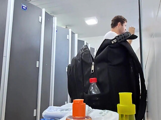 I Almost Got Caught Showing off Inside the Shower Room Where the Truck Drivers Bathe.