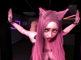BDSM Standing Doggie with Fox Ear Girl