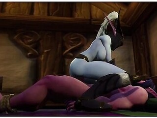 Bound and helpless while she rides him to ecstasy
