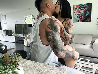 I Model My Black Lingerie to My Gym Trainer... She Fucks Me Better Than My Husband Cuckold