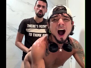 WRECKED IN THE MALL BATHROOM BY A MASSIVE COCK!!!