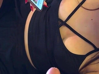 She Sucks Like a Vacuum Cleaner on Stereoids to Make the Big Cock Neighbor Lose Control and Cum by Ruining His Orgasm