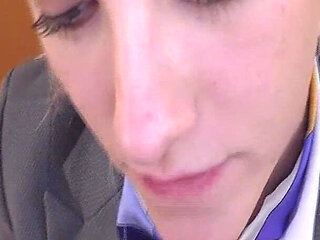 Blue-eyed Beauty Breaks Composure. Innocent Look Turns Into Wild Desire!