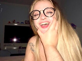 I Love Seeing How Crazy Dom Goes When I Give Him a Sloppy Blowjob with Glasses on