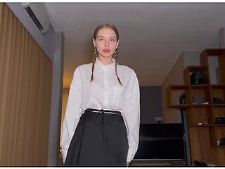 Schoolgirls candle sucking turns into something more sinful