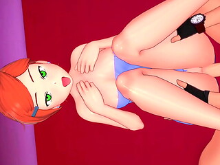 Gwen termino su ducha y se quita la toalla para follar (versi&oacute_n adulta)