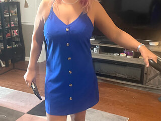 Sexy Blonde Real Wife in Every Day Life