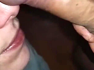 Real Homemade Wife Sucking Big Cock on Her Knees and Gets Cum on Face