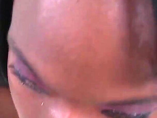 Sexy ebony teen Temple Welch POV blowjob