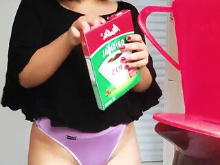 Stepmom Making Her Coffee