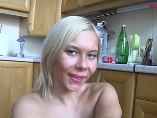 Sexy Amateur Blonde Lisa in Her Pantyhose Teasing
