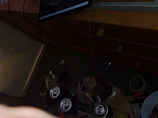 Grandpa wanking his massive semi and cumming humongously