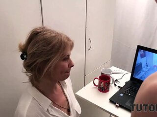 Tutor4k. man abundantly played with nice schoolteachers facehole and drilled cunny