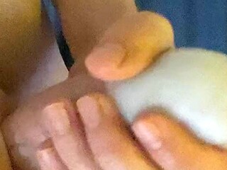 Amateur jock wanks with Tenga egg