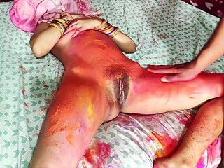 Jija Ne Saali Ki Chut Me Rang Daalkar Liya Holi Ka Asli Maza!